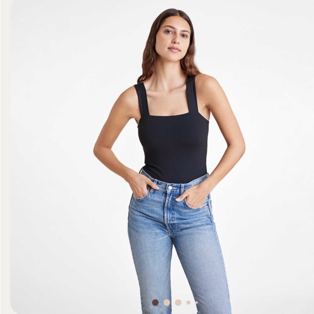 Nuuds Black Square Neck Bodysuit